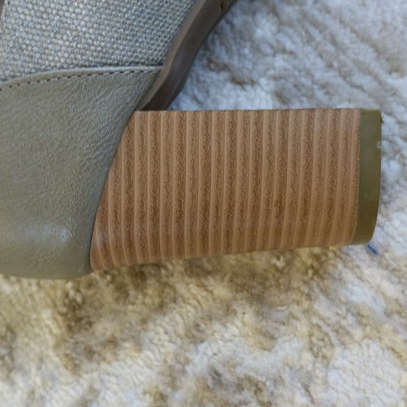 Sole Senseability Memory Foam Open Toe Ankle Booties 8.5M Green Gray - Picture 7 of 16